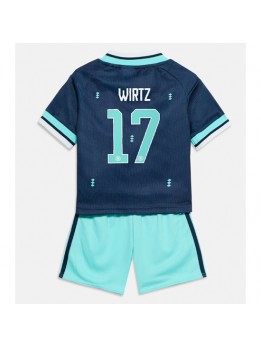 Tyskland Florian Wirtz #17 Replika Borta Kläder Barn VM 2026 Kortärmad (+ byxor)